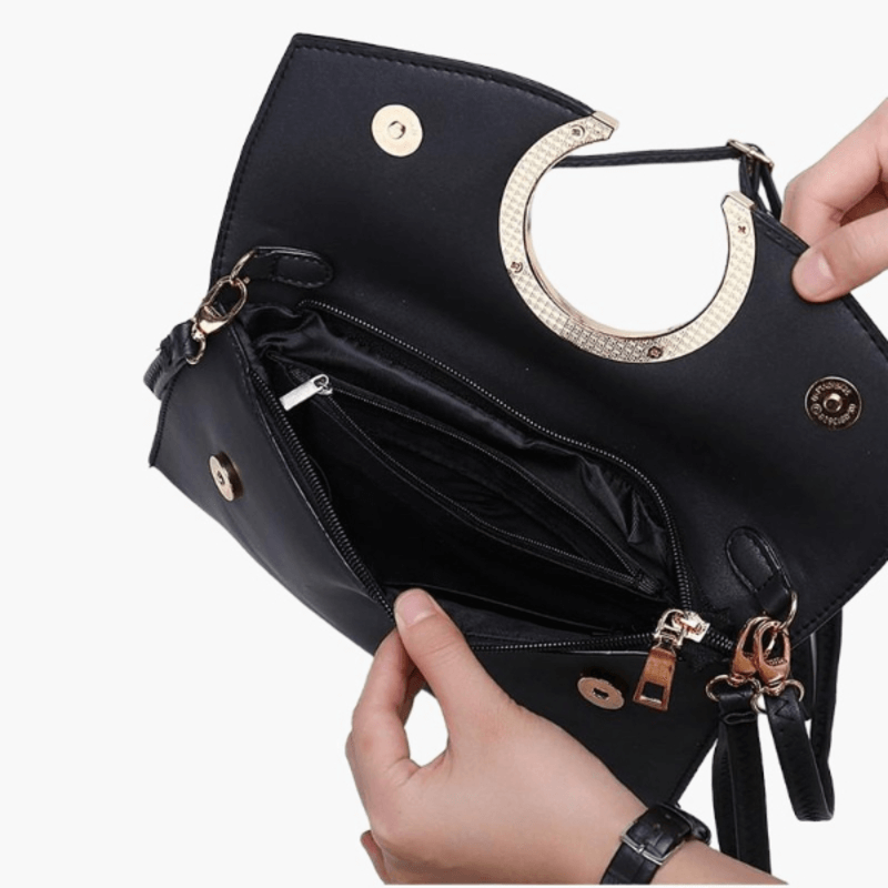 2 in 1 stylish half circle cross body bag