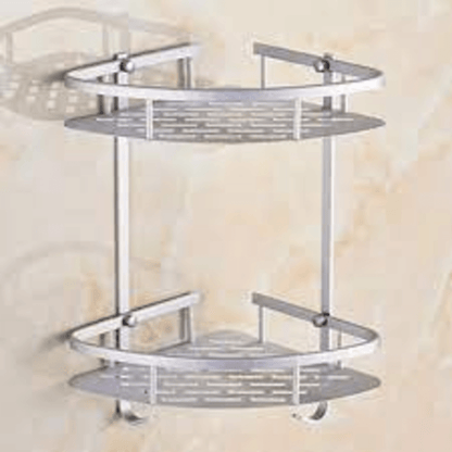 2 tier aluminum corner rack wall mounted