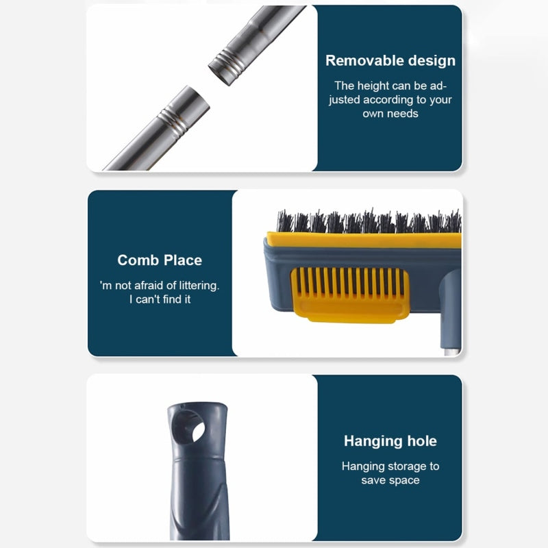 Brush viper mop with cleaner brush