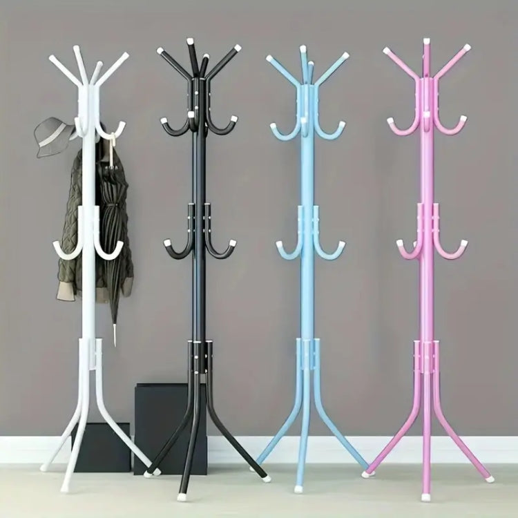 Stainless steel clothes and handbag rack-pink