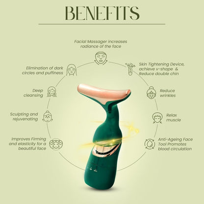 3in1 Face and Neck Massager Lifting Anti aging mask