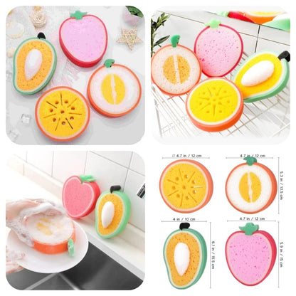 Fruit shaped cleaning sponge