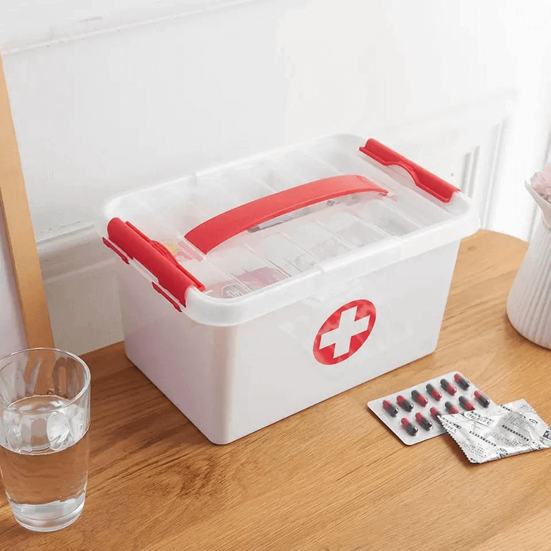 First aid medicine box large