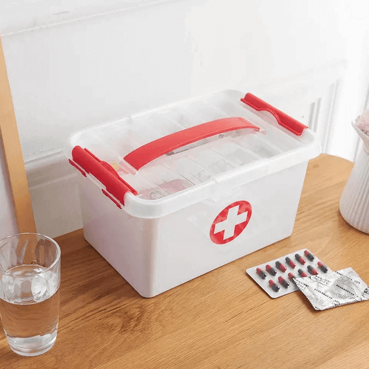 First aid medicine box large