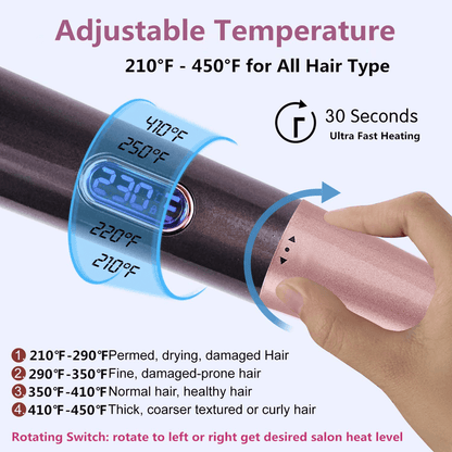 2 in 1 twisted hair straightener and curler iron