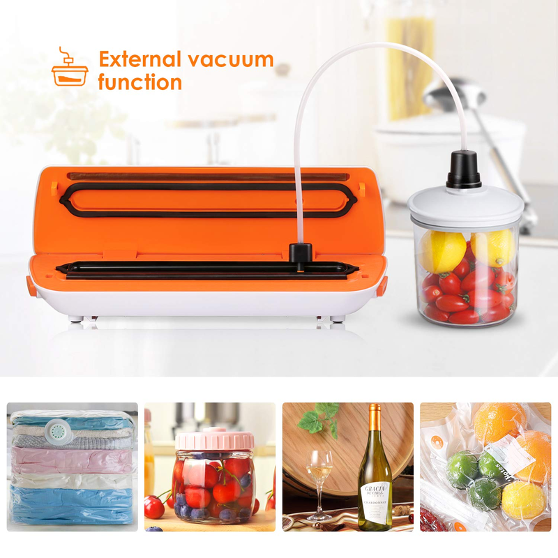 Portable automatic vacuum sealer for food