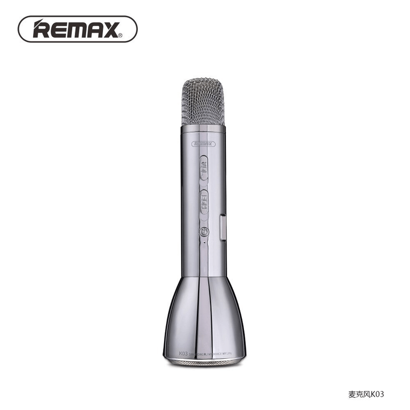 Remax pc k03 wireless microphone bluetooth speaker