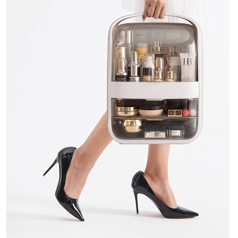 Hand carry design 3 tier cosmetic organizer