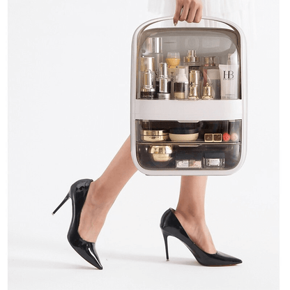 Hand carry design 3 tier cosmetic organizer