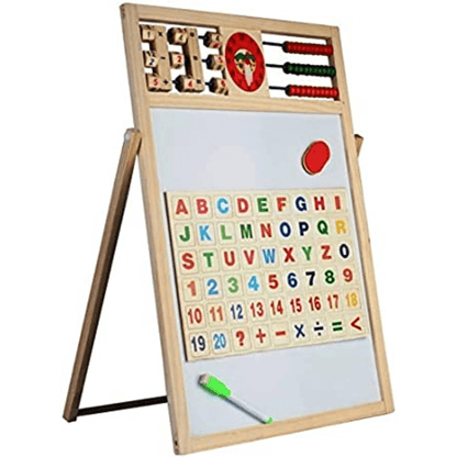 Dual sided learning magnetic wooden board