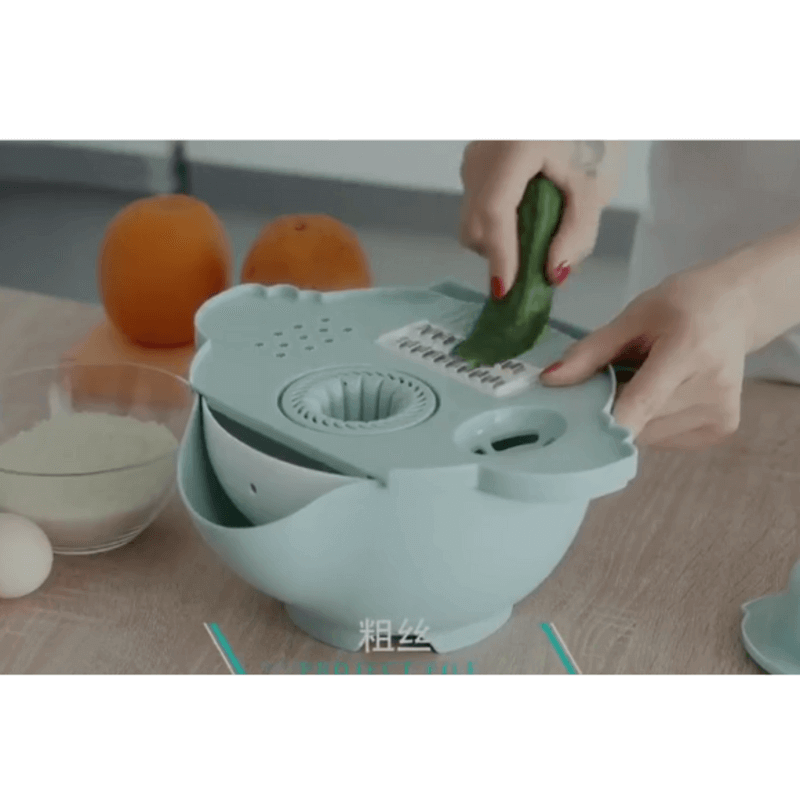 6 in 1 vegetable cutter drain basket