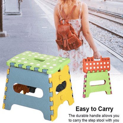 Non slip folding plastic stool