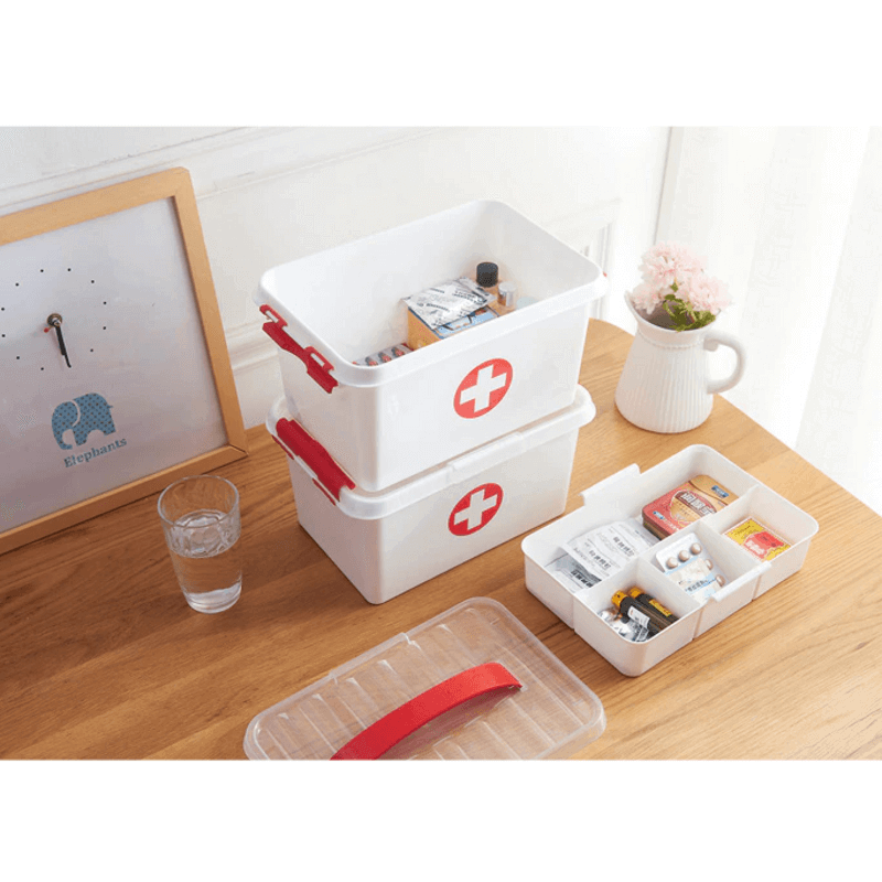 First aid medicine box large