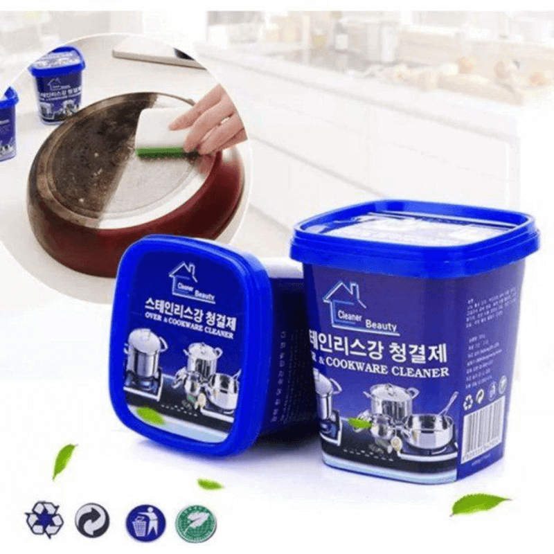 Magical stainless steel polish cookware cleaner