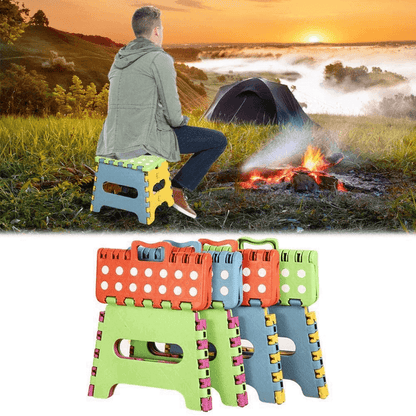 Non slip folding plastic stool