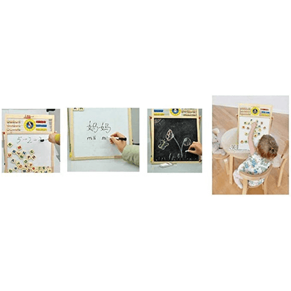 Dual sided learning magnetic wooden board