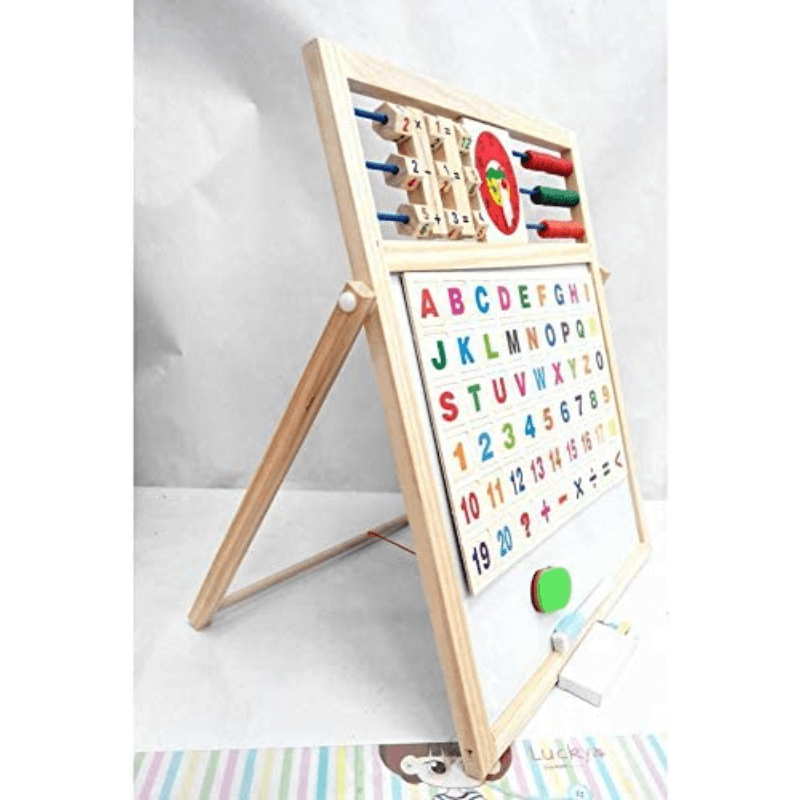 Dual sided learning magnetic wooden board