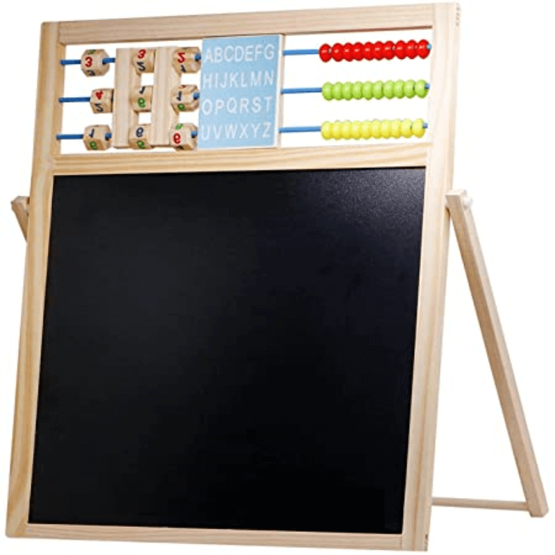 Dual sided learning magnetic wooden board