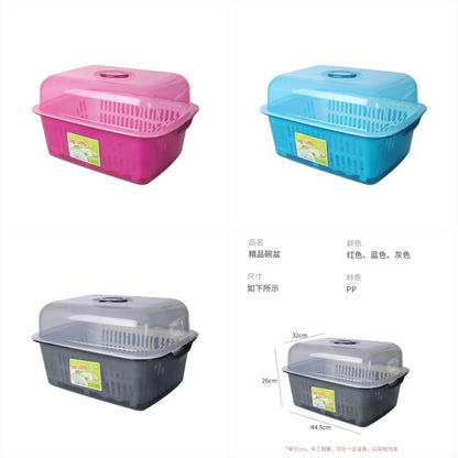 Dish Drainer Rack With Lid