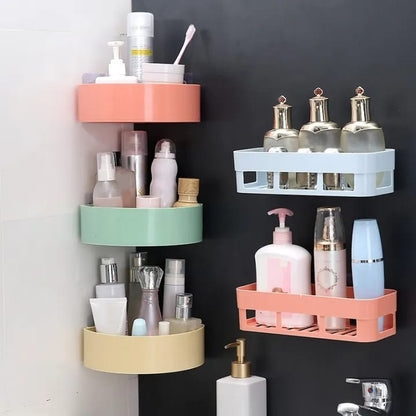 Multipurpose bathroom shelf wall holder storage rack