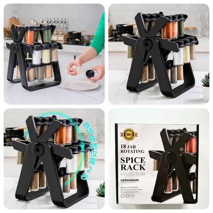 Rotating ferris wheel seasoning rack set spice rack