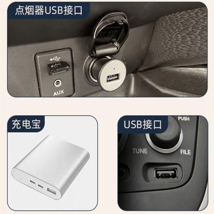 Fast cooling dashboard double heads mini fan