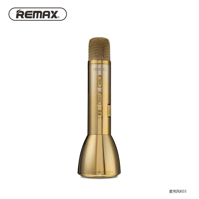 Remax pc k03 wireless microphone bluetooth speaker