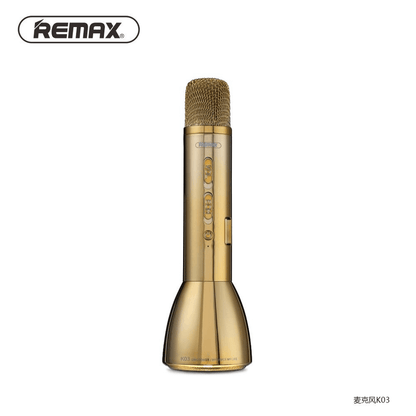 Remax pc k03 wireless microphone bluetooth speaker