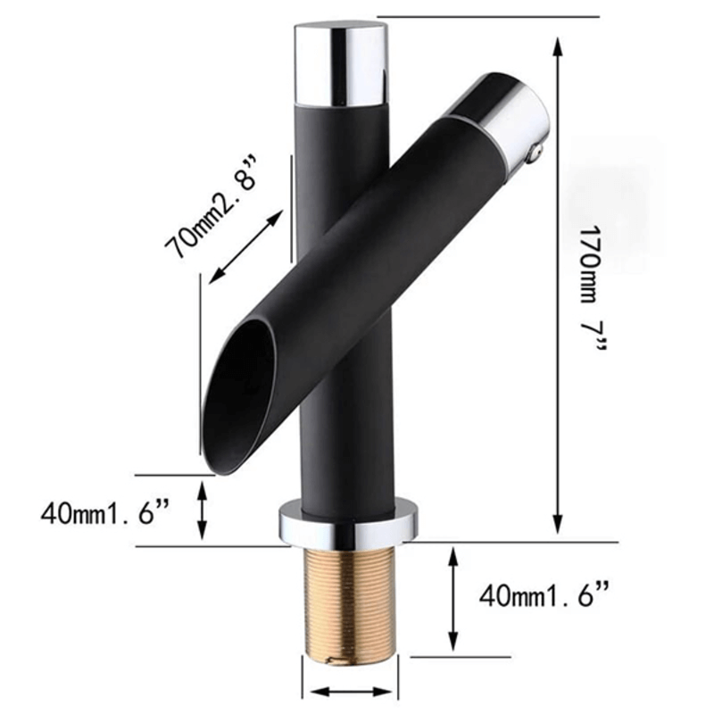 Basin faucet black hot cold single handle