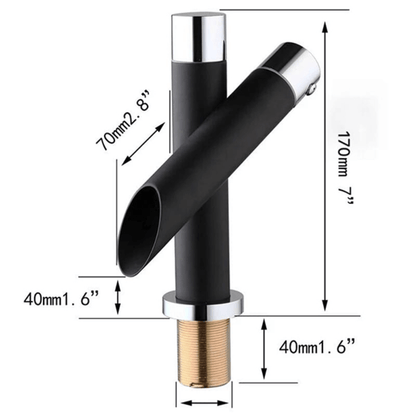 Basin faucet black hot cold single handle