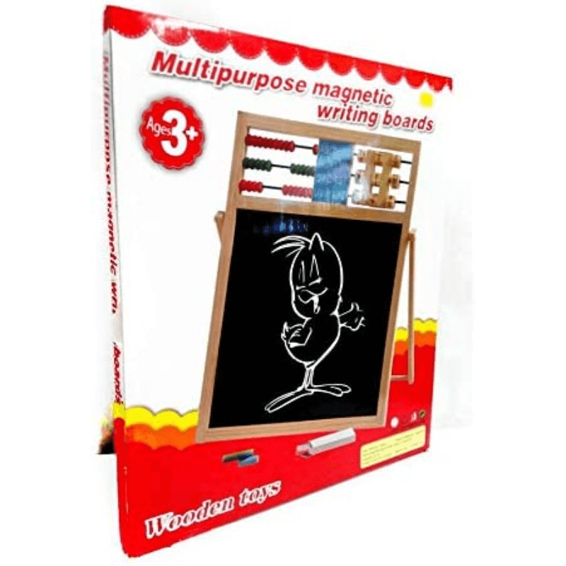 Dual sided learning magnetic wooden board