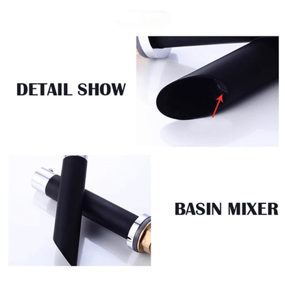 Basin faucet black hot cold single handle