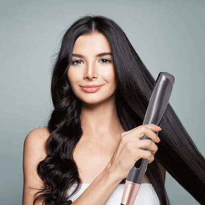 2 in 1 twisted hair straightener and curler iron
