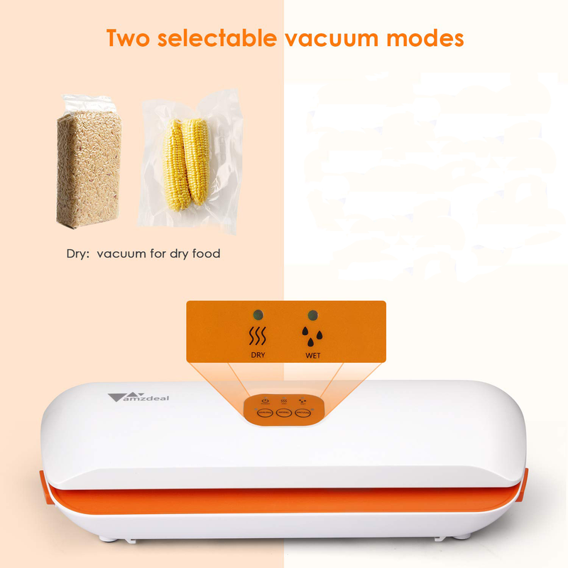 Portable automatic vacuum sealer for food