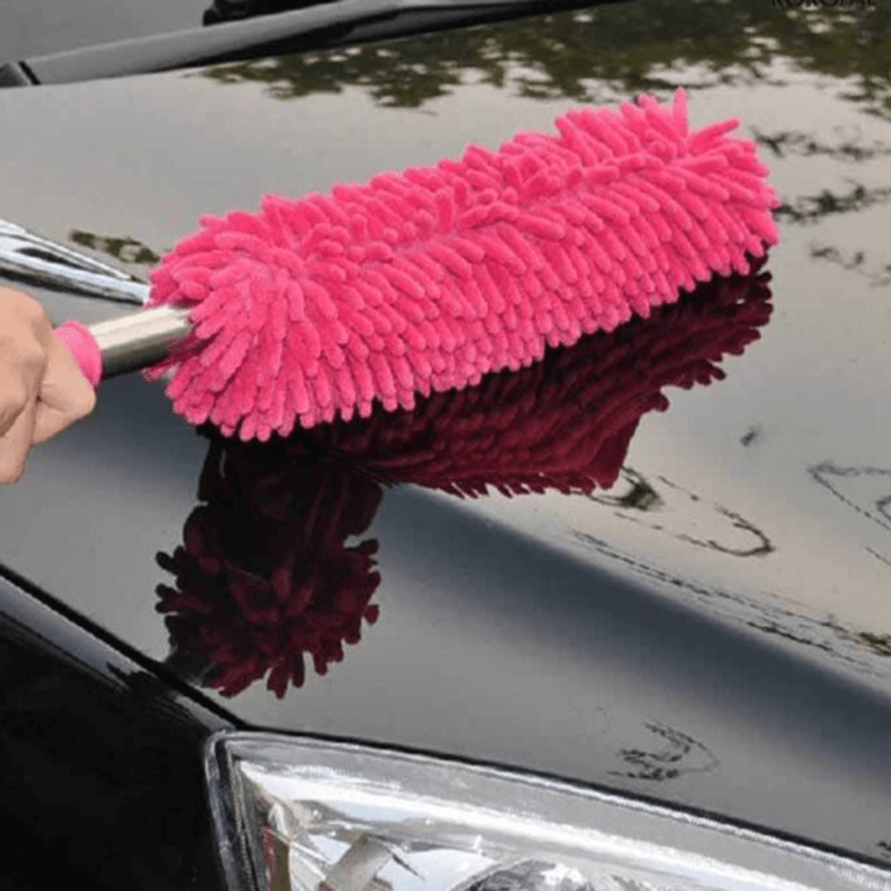 Flexible car wash brush microfiber
