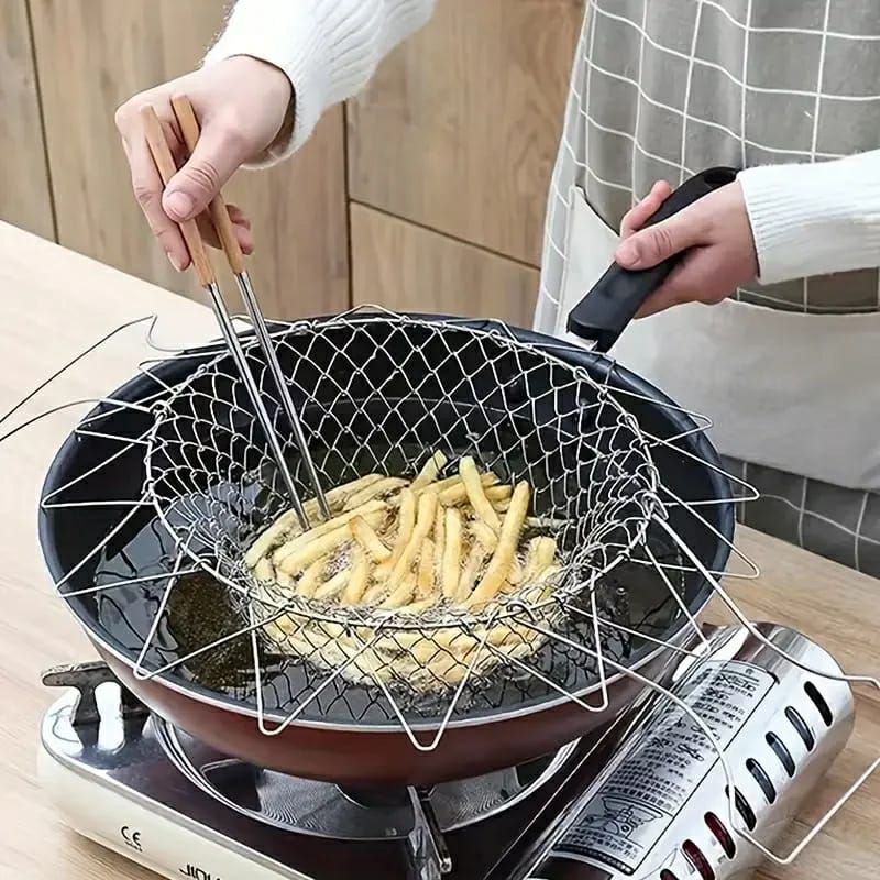 Stainless steel french fries drainer basket