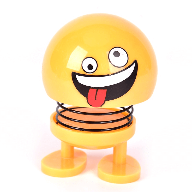 2 pcs funny shaking head bouncing car pendant doll