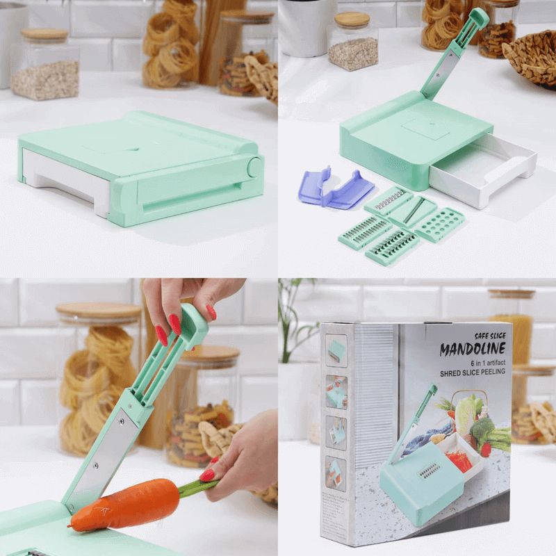 Mandoline 6 in 1 vegetable cutter safe slice
