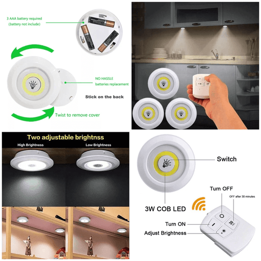 Led lights with wireless remote control