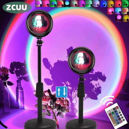 Rgb sunset lamp projection led night light