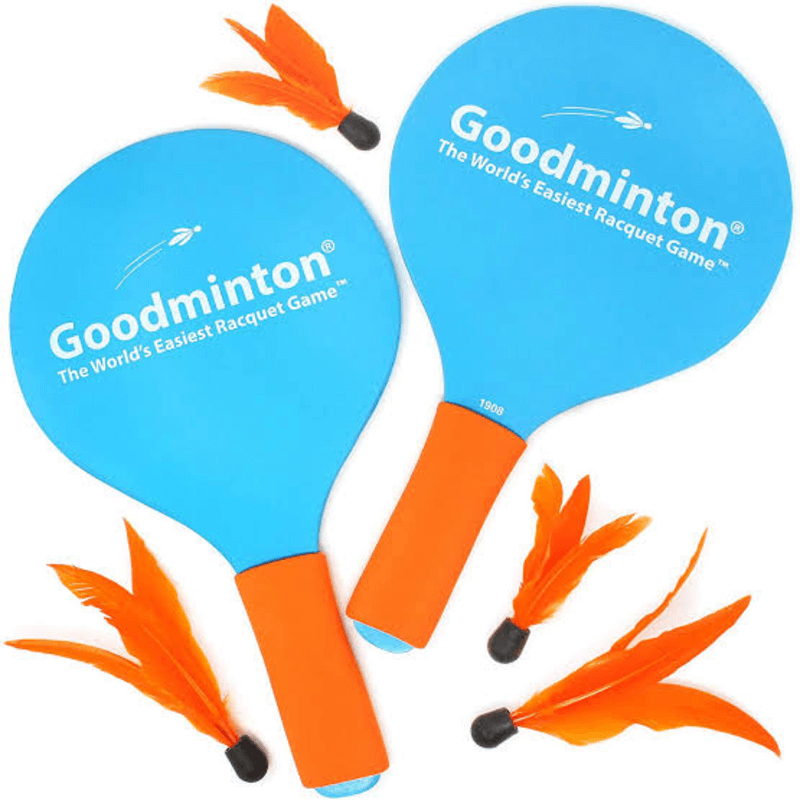 Goodminton racquet game with mesh bag