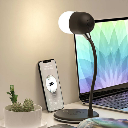 Music lamp with wireless charger