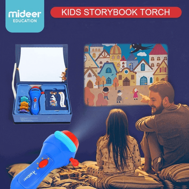 Kids flashlight storybook projector