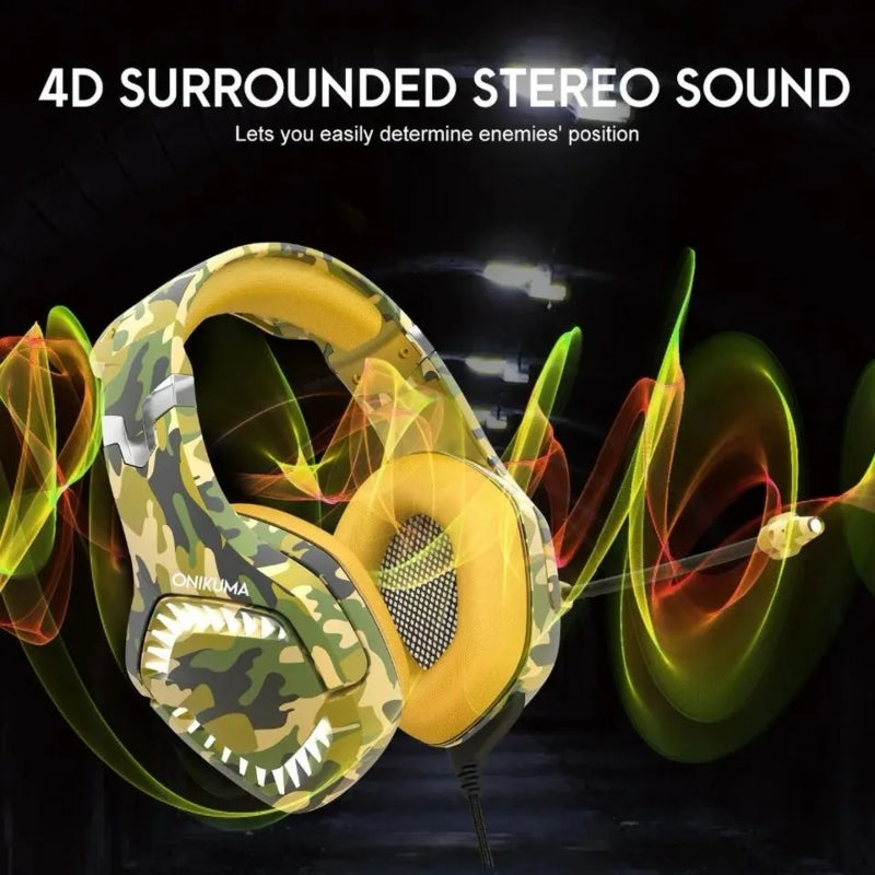 Onikuma gaming headset k1 b pro stereo sound noise cancelling