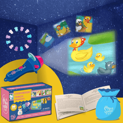 Kids flashlight storybook projector