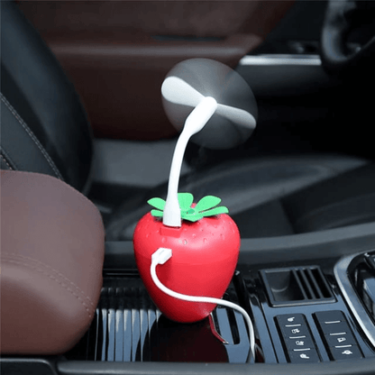 Mini strawberry usb humidifier with night light