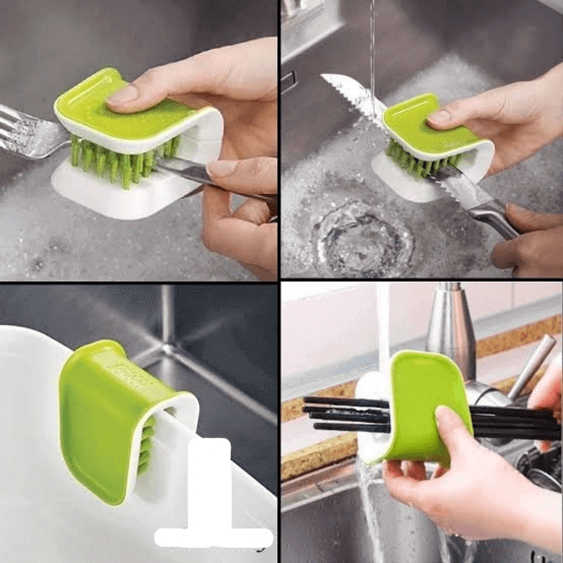 Blade cleaning brush