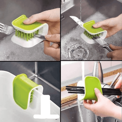 Blade cleaning brush