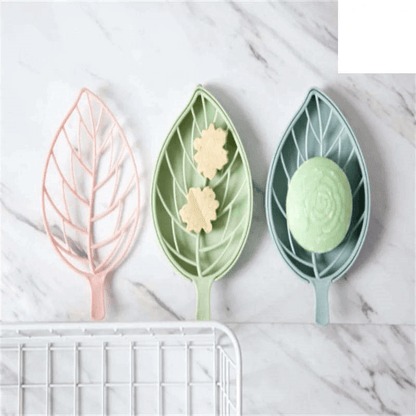 Leaf shape dish soap holder