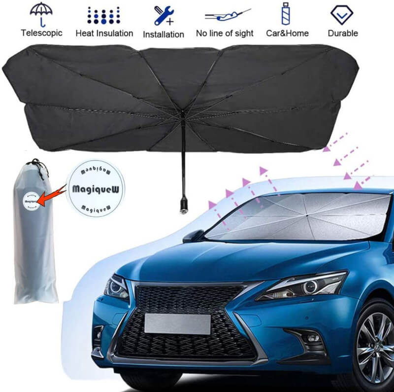 Alpha Car Windshield Sun Shade Foldable Umbrella - Prozone